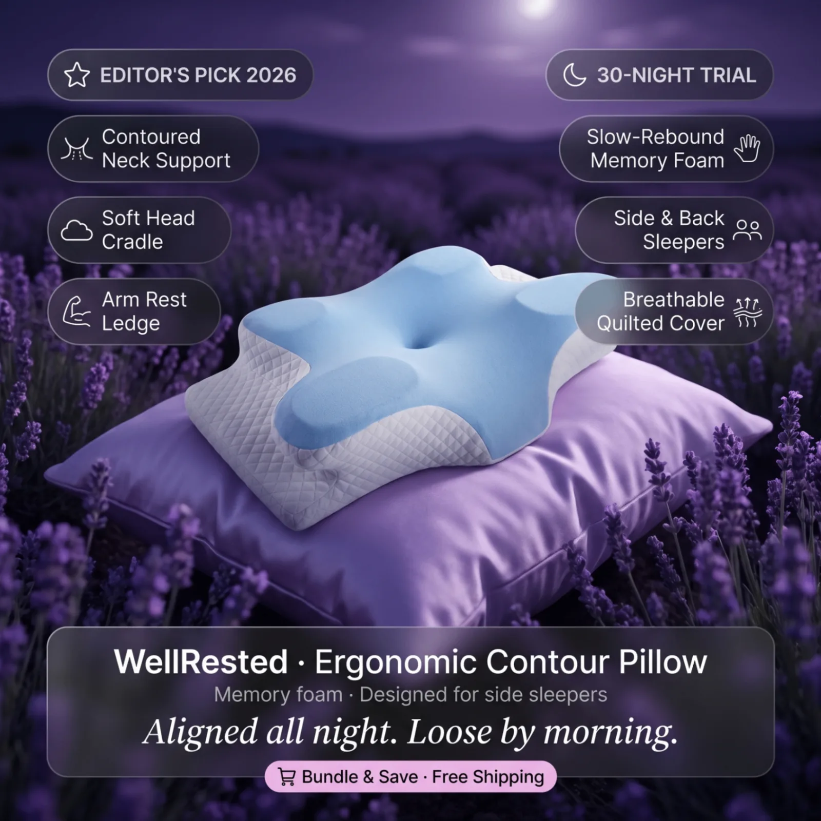 Sleeptruly Rest Well contour pillow