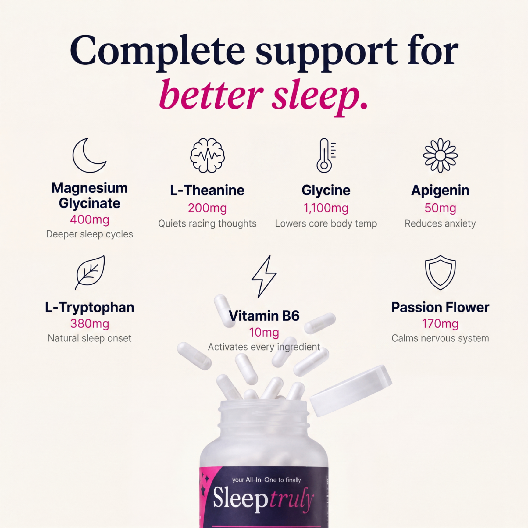 Complete support for better sleep